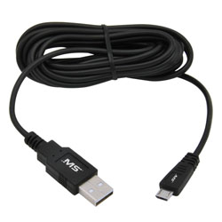 12 Foot Micro to USB Charge & Sync Cable  Black MBS06109