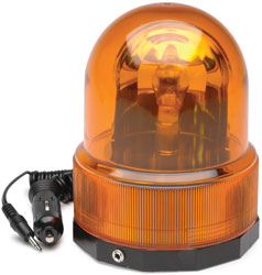 12-Volt Revolving Light with Magnetic Base Amber Lens RPSC-728