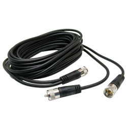 18' CB Antenna Co-Phase Coax Cable with (3) PL-259 Connectors Bl