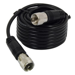 18\' CB Antenna Coax Cable w/PL-259 Connectors Black RP-18CC