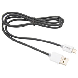 3 Foot Micro to USB Charge & Sync Foam Cable  Black MBS06141