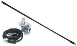 4' Top Loaded Fiberglass CB Antenna with Mirror Mount & Cable 75