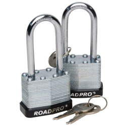 40mm Laminated Steel Padlock with Bumper Guard 2 Shackle 2-Pack