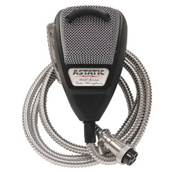 636LSE Noise Canceling 4-Pin CB Microphone Silver Edition 302-10