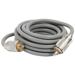 9' RG8X Cable with PL259 Connectors Grey (A8X9)302-10274