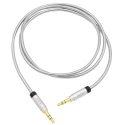 3 3.5mm to 3.5mm Auxiliary Cable  Silver MBS12177