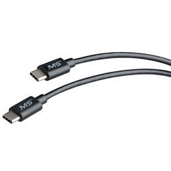 6ft USB-C(TM) to USB-C(TM) Charge and Sync Cable  Black MBS06302