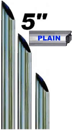5 Inches Chrome Stacks Miter Cut-Plain 18in 60500