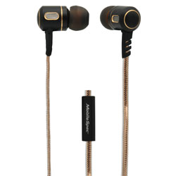 Premium Stereo Metal Earbuds with In-Line Mic  Gold/Graphite MBS