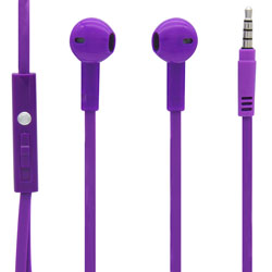 Stereo In-Ear Earbuds with In-Line Mic  Purple MBS10247