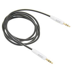 3 3.5mm to 3.5mm Foam Auxiliary Cable  Black MBS12241