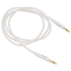 3 3.5mm to 3.5mm Foam Auxiliary Cable  White MBS12242