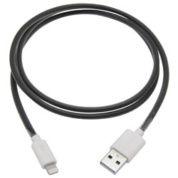 3 Ft Lightning to USB Charge & Sync Foam Cable  Black MBS06241