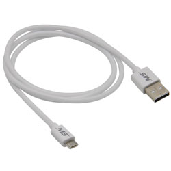 3 Foot Micro to USB Charge & Sync Foam Cable  White MBS06142