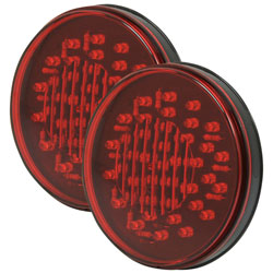 4 LED Sealed Light with 3-Prong Connector Red 40 LEDs w/Black Ho