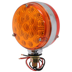 4 LED Double-Face Stop/Turn Light Assembly w/Chrome Reflector Re