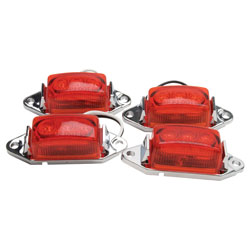 1.75x1 LED Clearance/Marker Lights Red 4-Pack RP-1445R/4P