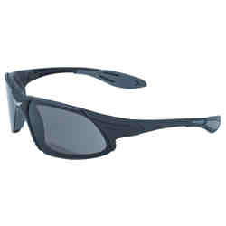 Code-8 CF Safety Glasses w/Smoke Lenses & Black Frame C8SM