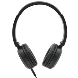 Stereo Folding Headphones with In-Line Mic  Black MBS10161