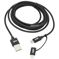 7 Lightning (R) and Micro to USB Charge & Sync Multi-Use Cable