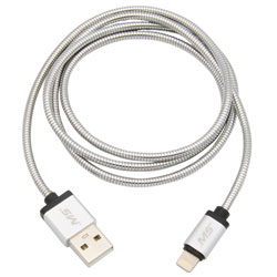 3 Lightning (R) to USB Charge & Sync Metal Cable  Silver(R) to U