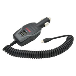 12V/DC Heavy-Duty Lightning (R) Charger with Dual 2.4A USB(R) Ch