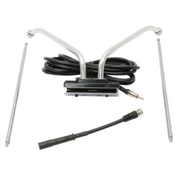 Window Mounted TV/AM/FM Telescoping Antenna w/Coax Cable & Adapt