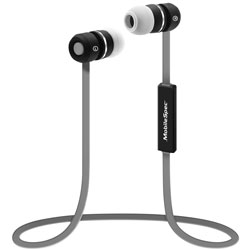 Bluetooth (R) Wireless Earbuds with In-Line Mic  Gray/Black(R) W
