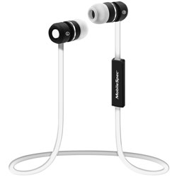 Bluetooth (R) Wireless Earbuds with In-Line Mic  White/Black(R)