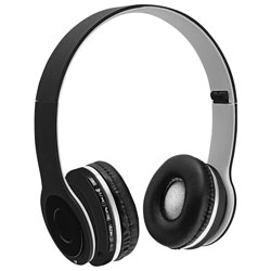 Wireless Rechargeable Stereo Headphones Black/Grey BT200S